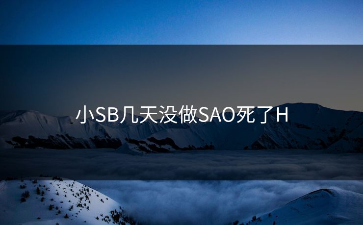 小SB几天没做SAO死了H