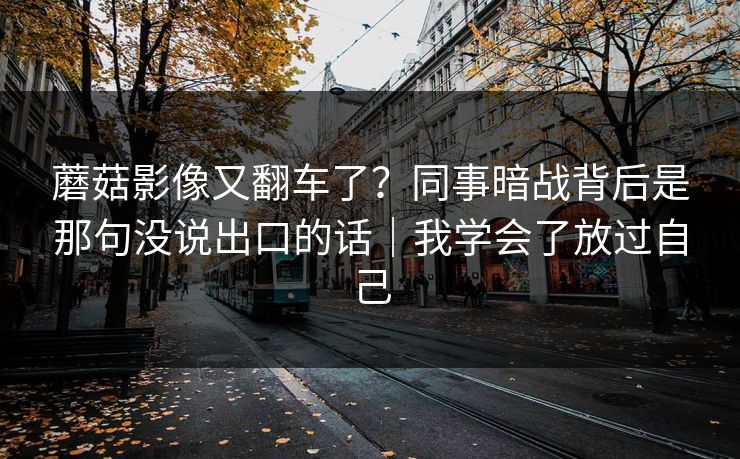 蘑菇影像又翻车了？同事暗战背后是那句没说出口的话｜我学会了放过自己